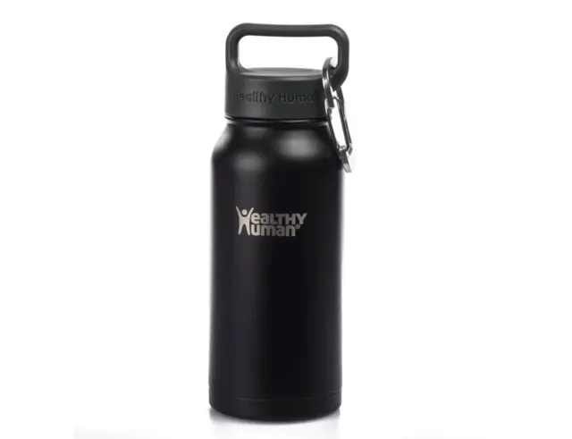 Μπουκάλι Θερμός Stein Healthy Human με χωρητικότητα 473ml και διατήρηση θερμοκρασίας 12h ζεστό / 24h κρύο - Pure Black 16OZ Pure Black 2