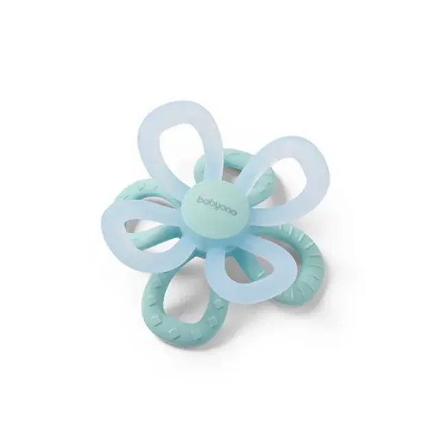 BabyOno Μασητικό από Μαλακή Σιλικόνη Blue Flower