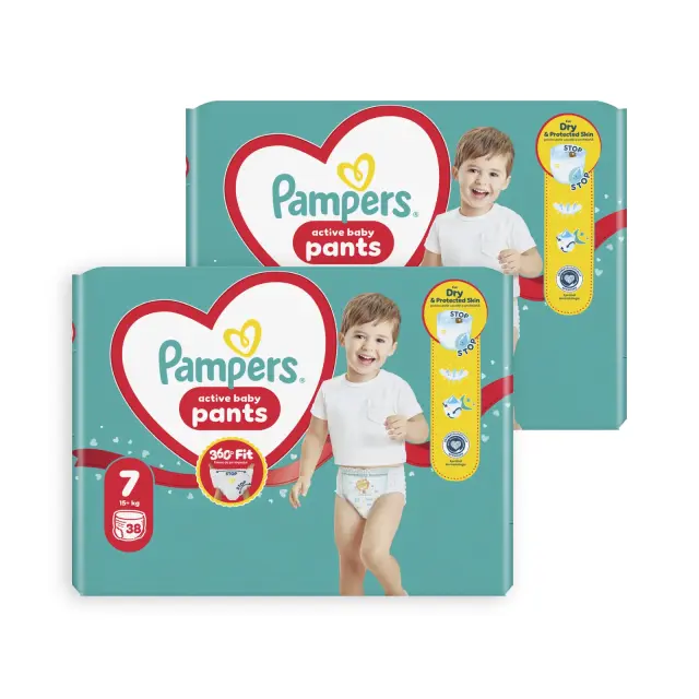 Πάνες Pampers Pants Double Pack Νο7 (17+kg) 76 τμχ