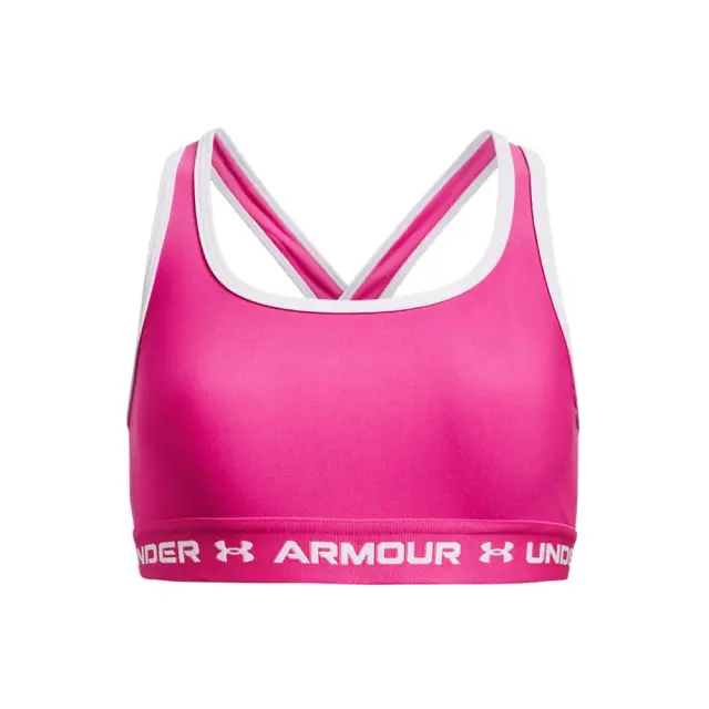 Under Armour Girl's Crossback Mid Solid Bra Ροζ Σκούρο 1369971-652 (Under Armour) - XLarge