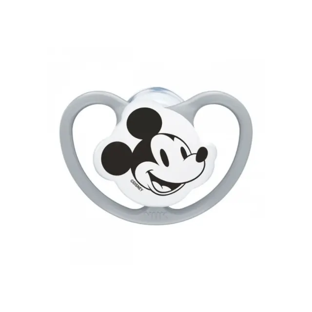NUK Disney Mickey Mouse Perfect Match Air Πιπίλα Σιλικόνης 18-36 Μηνών, Γκρι