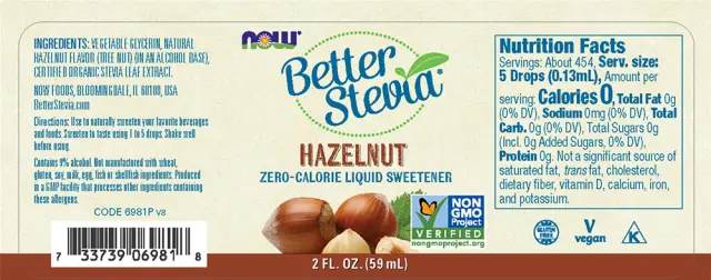 Now Foods BetterStevia Liquid Hazelnut, 59 ml 2