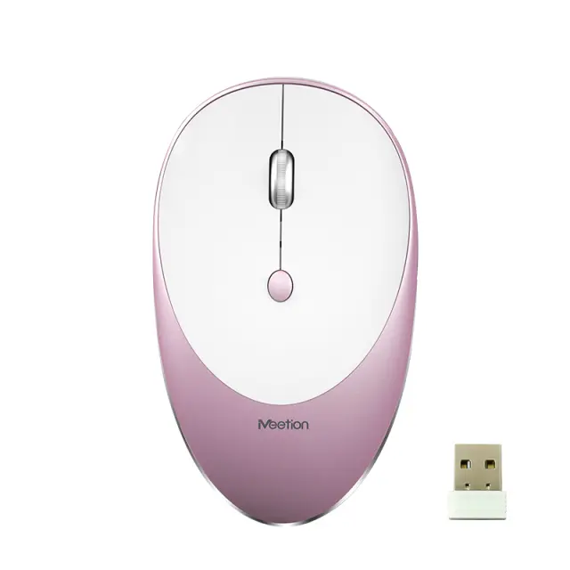 Meetion MT-R600 2.4G Ασύρματο Ποντίκι / Ροζέ Χρυσό 17.001.0010
