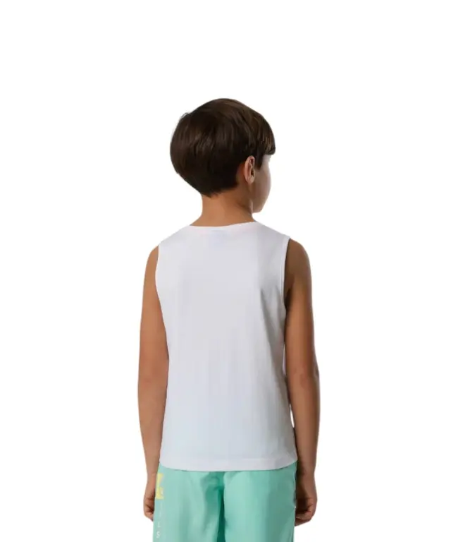 North Sails - Παιδικό Αμάνικο Μπλουζάκι Τank Τop 795228-000-0101 Λευκό 3