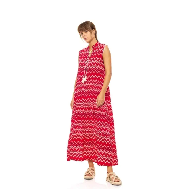 Beachwear Long Rasberry Rainbow B628 Τύπος Pink Label Beachwear - XXL