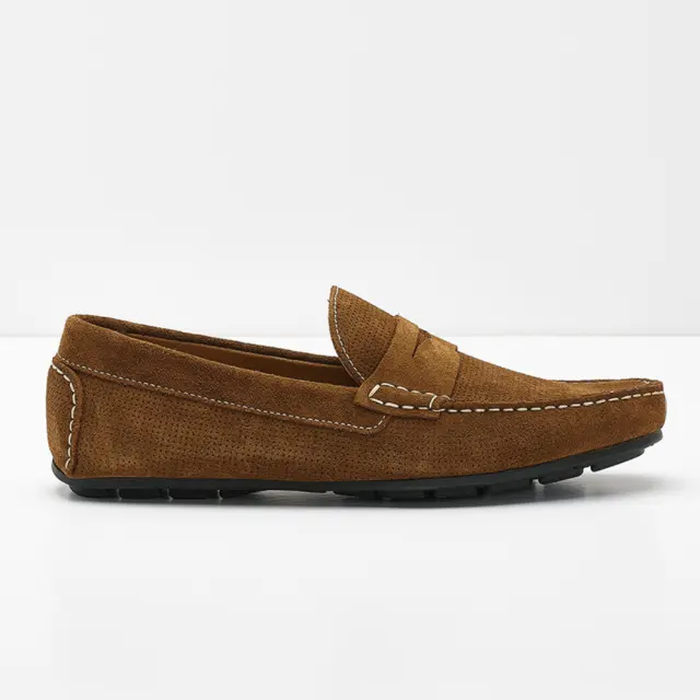 Imac Μοκασίνια-Loafers Ανδρικό δέρμα Nubuck Καφέ IMA/151411 MARRONE/MARRONE