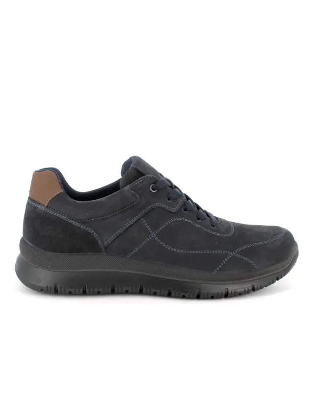 Imac Sneakers Ανδρικό δέρμα Nubuck Μπλέ IMA/452680 NABUK/BLU SCURO 2
