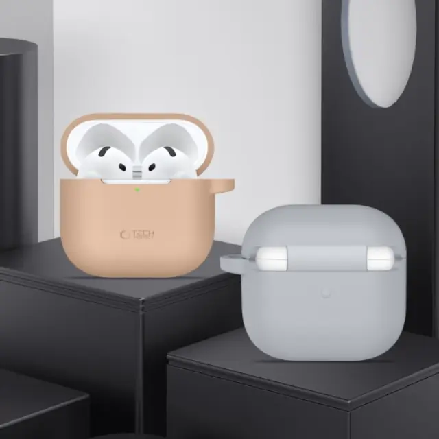 Tech-protect Silicone Hook Apple Airpods 4 / 5 Crayon Grey 3