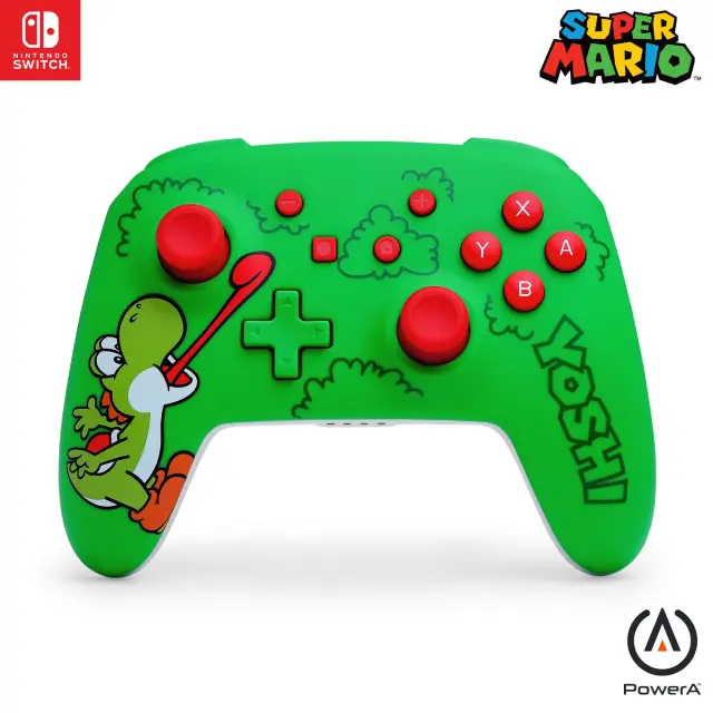 PowerA - Wireless Controller for Nintendo Switch - Hungry Yoshi - Green - Nintendo Switch
