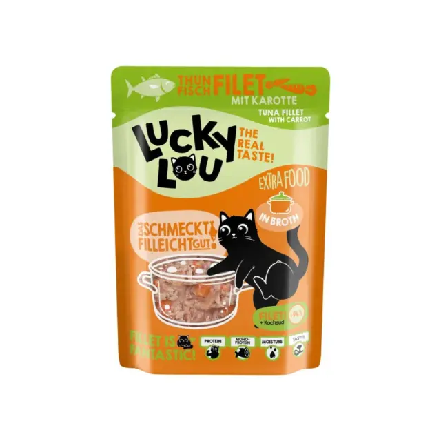 Lucky Lou ExtraFood Φιλέτο Τόνου με Καρότο (Σε Ζωμό) Φακελάκι 70gr