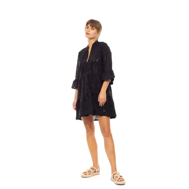 Beachwear Moon Embrodery B645 Black Pink Label Beachwear - M 2