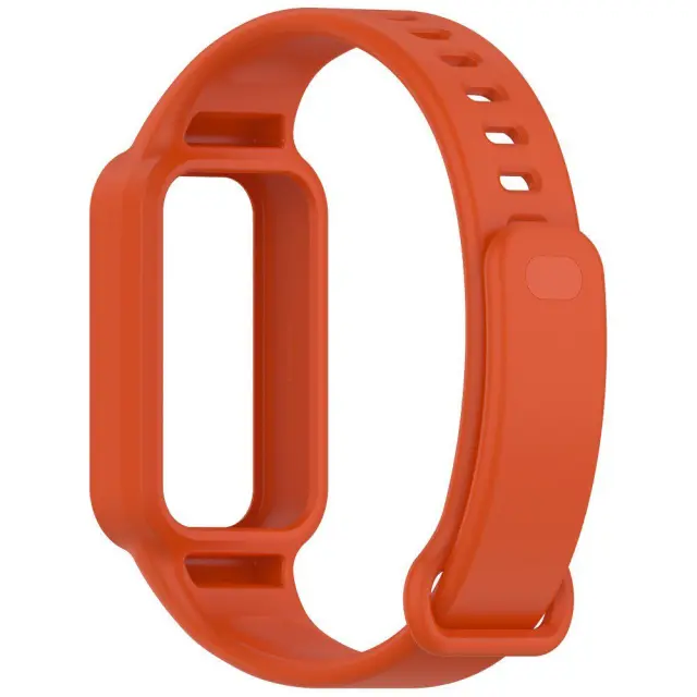 Λουράκι Σιλικόνης με Θήκη για Xiaomi Redmi Band 3/ 9 Active- Orange OEM 2