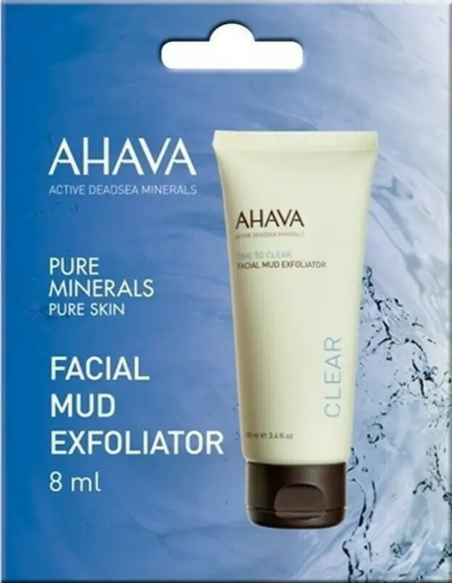 Ahava Time To Clear Facial Mud Exfoliator Απολεπιστικό Προσώπου με Λάσπη της Νεκρής Θάλασσας, 8ml