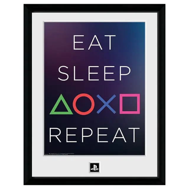 PLAYSTATION - Framed print Eat Sleep Repeat (30x40) - Fan Shop and Merchandise