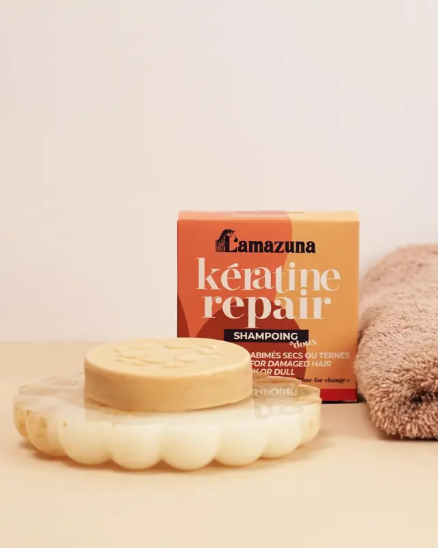 Lamazuna Solid Shampoo Keratin Repair - Φυσικό Στερεό Σαμπουάν Κερατίνης για Επανόρθωση 3