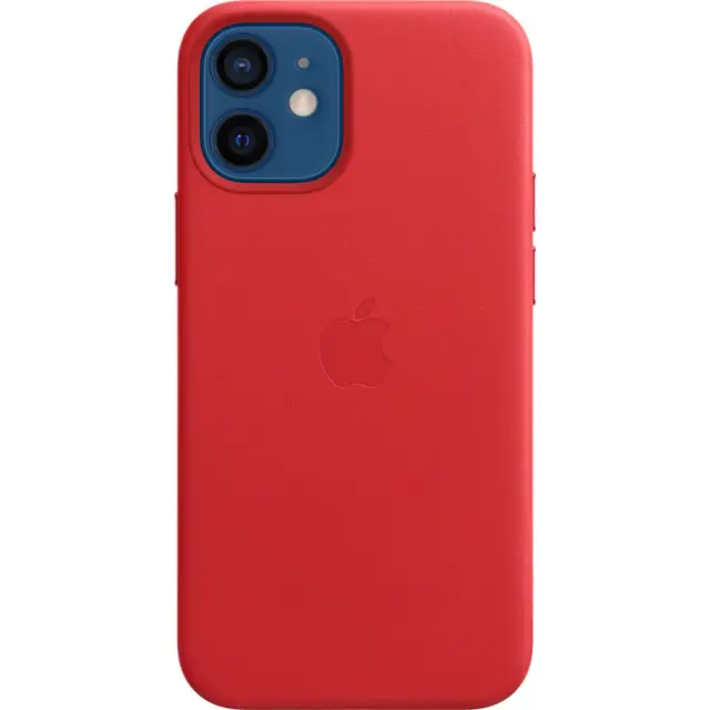 Apple® Leather MagSafe Θήκη για iPhone 12 Mini- Red.
