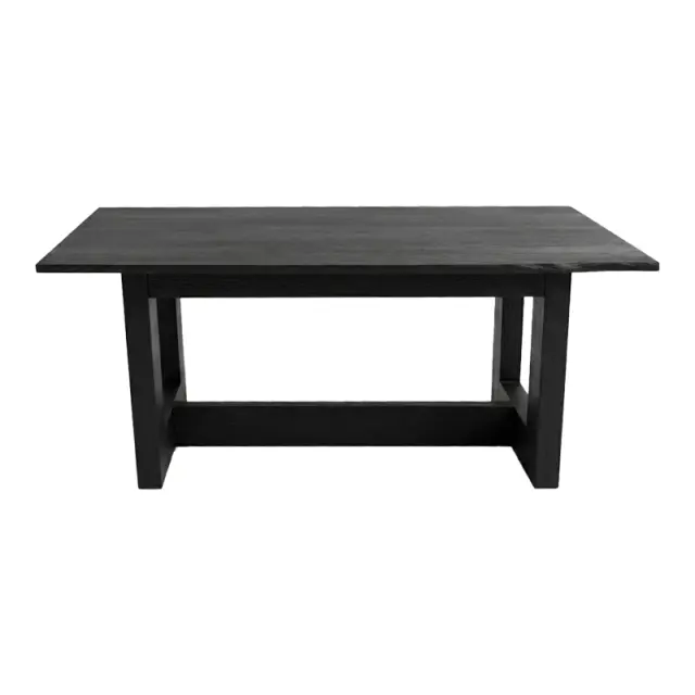 Τραπέζι Senza pakoworld μαύρο μάνγκο ξύλο 180x90x76εκ 3