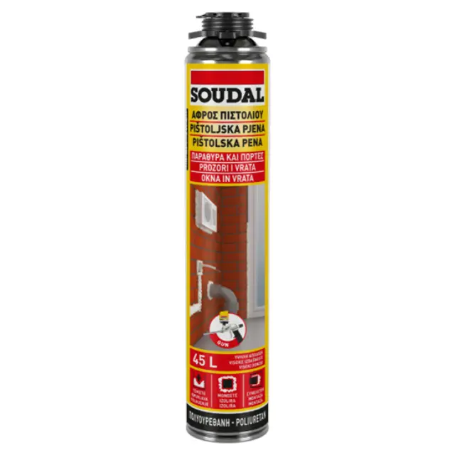 SOUDAL Αφρός PU Πιστολιού 45l 750ml