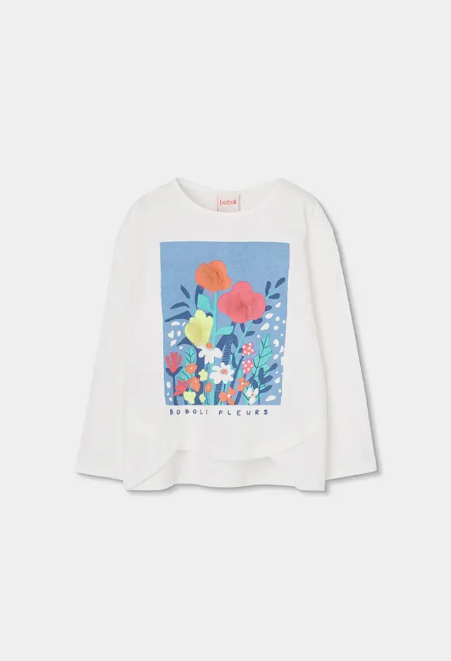 Boboli Knit t-shirt μακρυμάνικο για κορίτσι 313029-8148