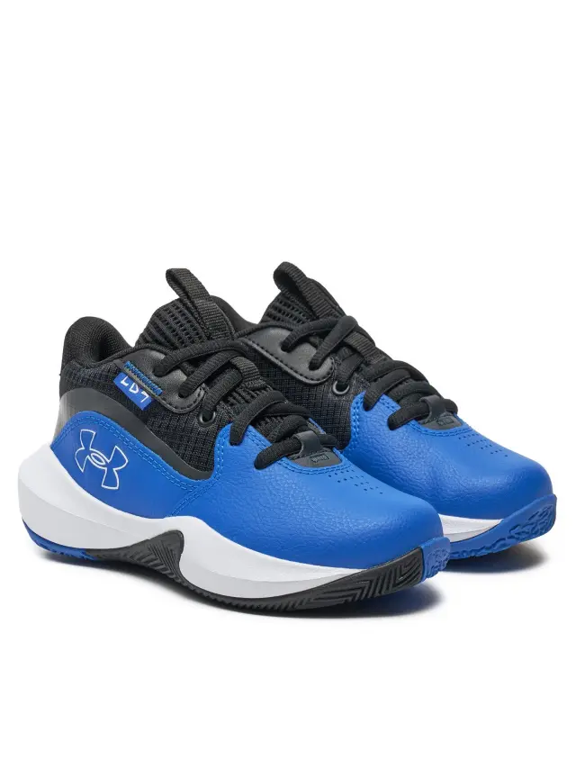 Under Armour Lockdown 7 Basket Sneakers Mid Blue/Black 3028514-401 - 28.5 2