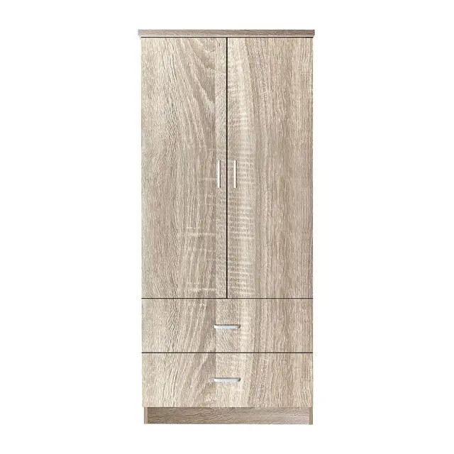 Ντουλάπα Δίφυλλη CLOSET Φυσικό MDF 80x50x180cm