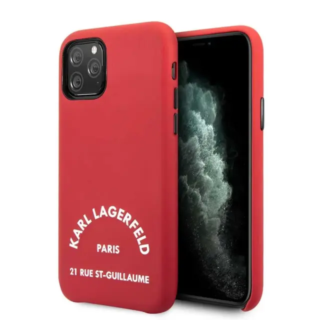 Karl Lagerfeld “st.guillaume Logo Collection” Back Cover Δερματίνης Κόκκινο (iPhone 11 Pro)