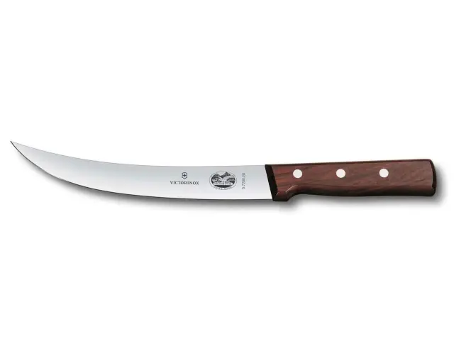 Μαχαίρι κρέατος Victorinox με καμπύλη στενή λάμα, ξύλινη λαβή και μήκος λεπίδας 20cm5.7200.20 2