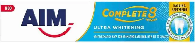 AIM Complete 8 Ultra Whitening Οδοντόκρεμα για Ολοκληρωμένη Προστασία 75ml