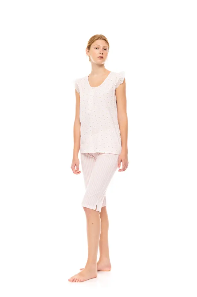 S1453 - Type - PYJAMA CAPRI PINK DAISY - M 2