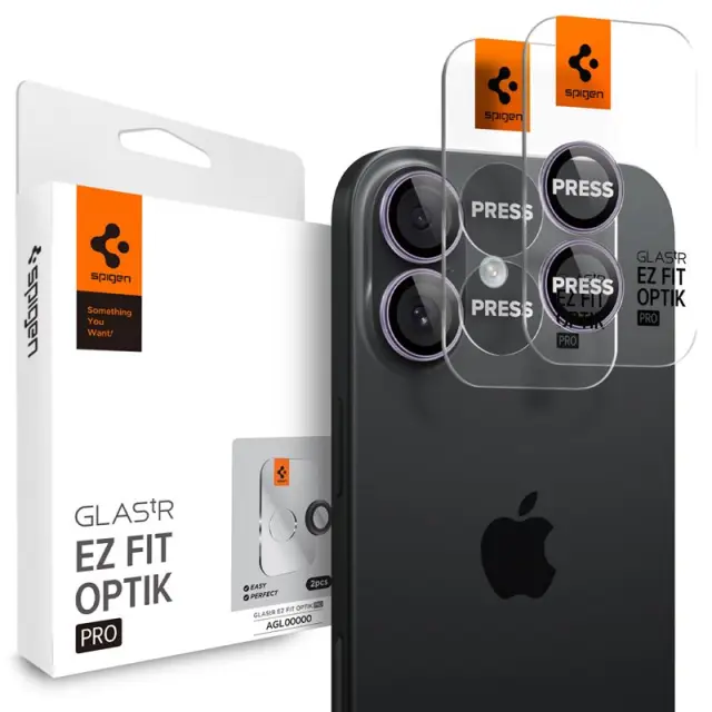 Spigen Glass tR EZ Fit Optik Pro 2 Pack, purple - iPhone 17