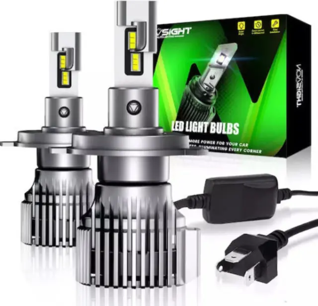 NovSight Λάμπες Αυτοκινήτου H4 Canbus LED 6500K Ψυχρό Λευκό 12-24V 100W 2τμχ A500-N76-H4