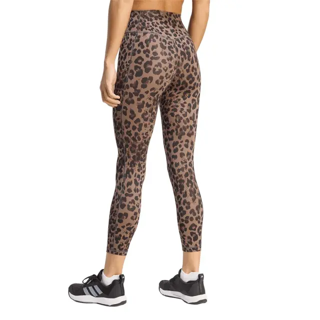 adidas Performance Women's Optime Essentials Allover Leopard Print 7/8 Tight Καφέ KZ2520 (adidas Performance) 2