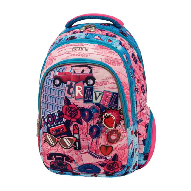 Polo Σακίδιο Πλάτης Character Collage Y. 44cm |Μ. 32Cm |Π.22cm/ 901036-8203 (2023) (Polo)