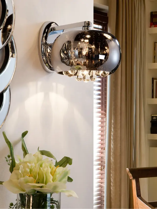 ARGOS WALL LAMP 1L φωτιστικό απλίκα Χρώμιο