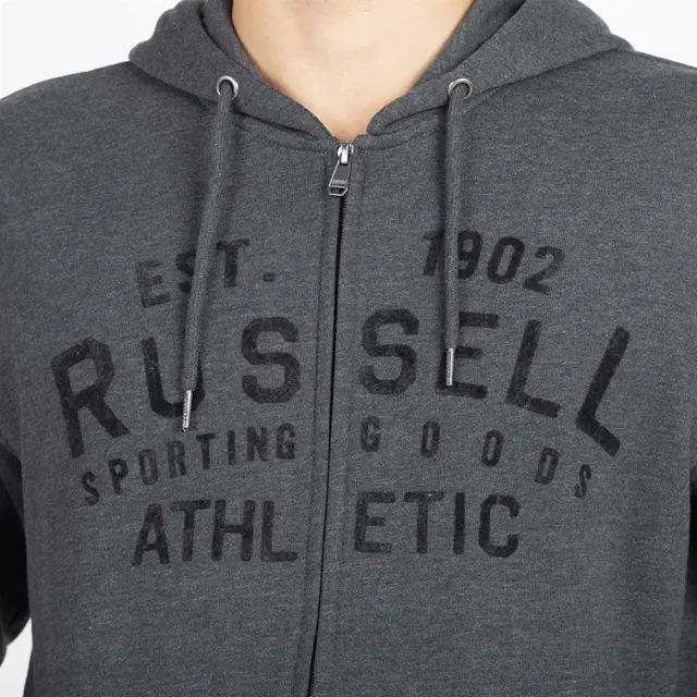 Russell Athletic Zip Through Hoodie (A2036-2-098) - Ανθρακί 3