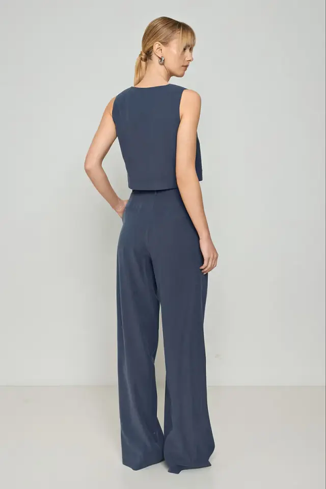 CENTO ΓΙΛΕΚΟ BASIC ME ΚΟΥΜΠΙΑ Navy Blue