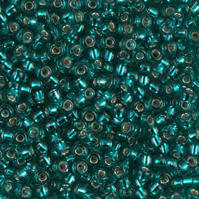 Χάντρα Miyuki Round Rocailles 8/0 - 2425 - Silver Lined Transparent Teal ~25gr