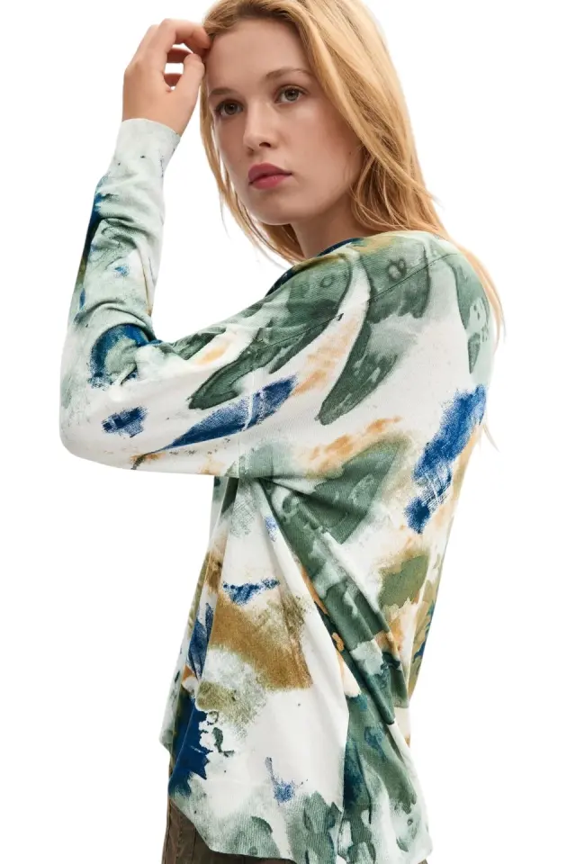 Desigual - Γυναικείο Πλεκτό Πουλóβερ Coldbotanic 26WWJF38-1022 Πολύχρωμο 3
