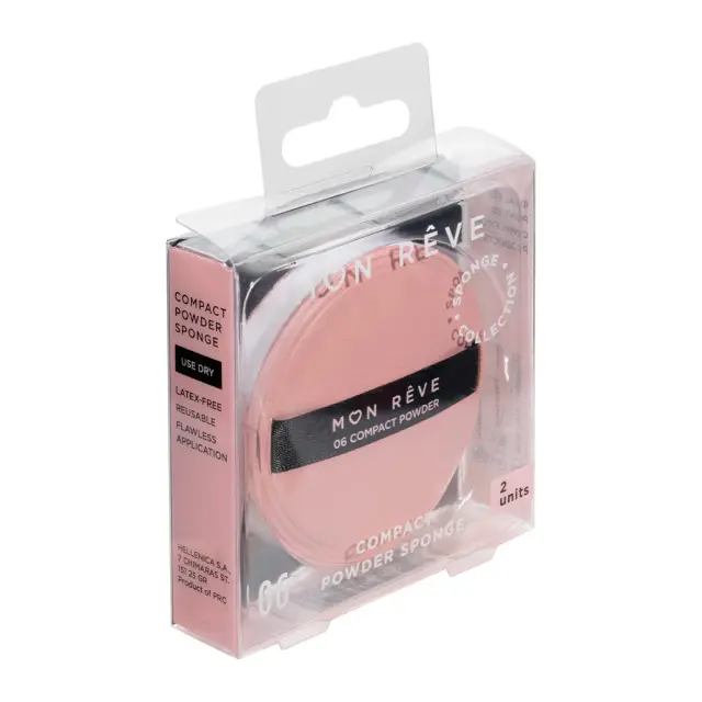 Mon Reve Compact Powder Sponge Μαλακά Σφουγγαράκια Μακιγιάζ 2τεμ - 06 2