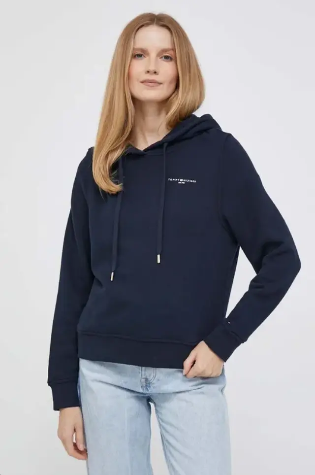 Tommy Hilfiger - Γυναικείo Φούτερ με Κουκούλα 1985 Collection Hoody WW0WW40274-DW5- Μπλε Σκούρο - XS