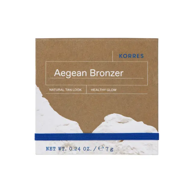 Korres Aegean Bronzer Natural Tan Look Healthy Glow Warm Shade Πούδρα Bronzing, 7gr 2