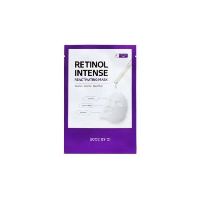 Some By Mi Retinol Intense Reactivating Sheet Mask, Υφασμάτινη Μάσκα Προσώπου με Ρετινόλη, Ρετινάλη & Bakuchiol, 1τμχ