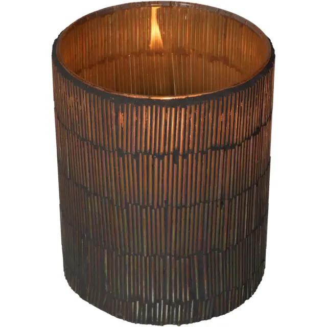 Κηροπήγιο Πολύχρωμο Γυαλί 10x10x13cm 3