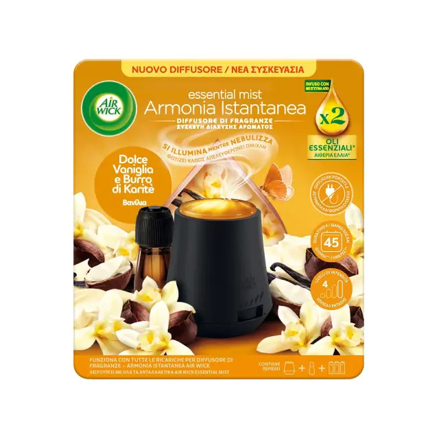 Airwick Essential mist ανταλλακτικό συσκευή διάχυσης αρώματος Βανίλια 45 ημερες 20ml