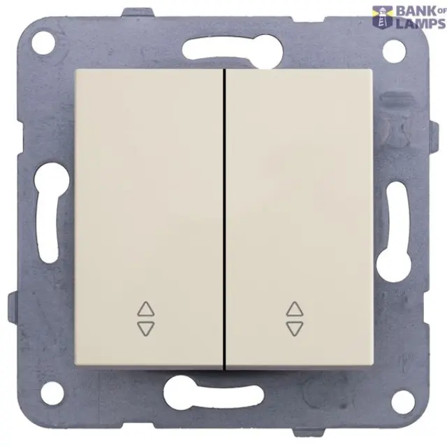 Karre-Meridian Beige (Quick Connection) Two Gang Switch-Two Way Switch
