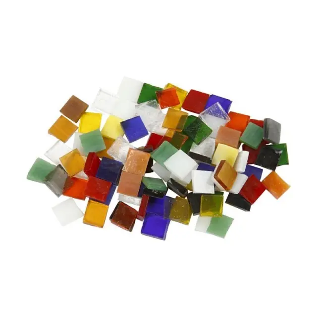 Βιτρώ γυαλάκια, 10x10 mm, διάφορα χρώματα, 454gr