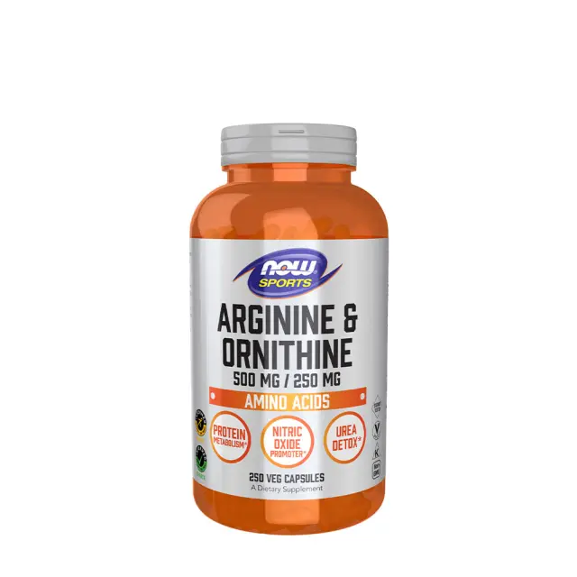 Now Foods Arginine & Ornithine 500/250mg 250 Capsules