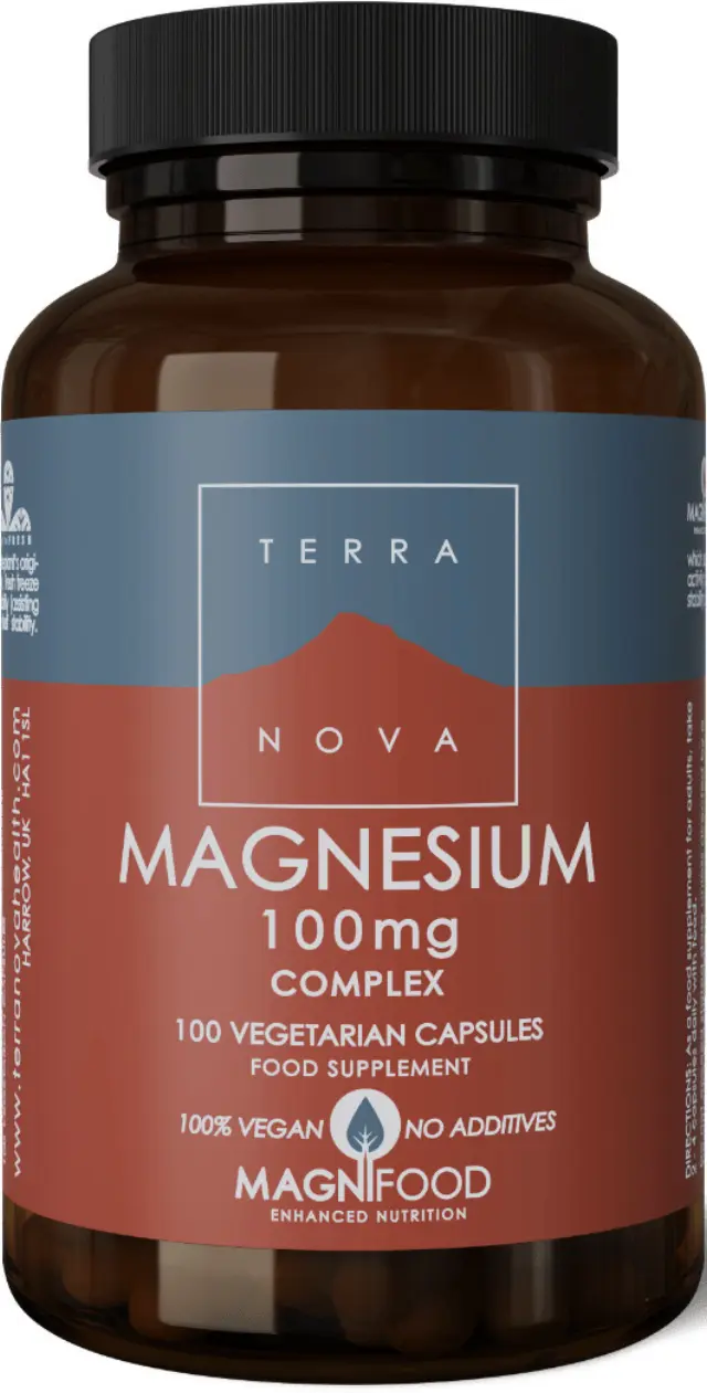 TerraNova Magnesium Complex 100mg με Βιταμίνη B6 100 φυτικές κάψουλες