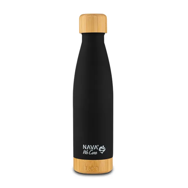 Nava Μπουκάλι Θερμός Ανοξείδωτο Μαύρο 500ml