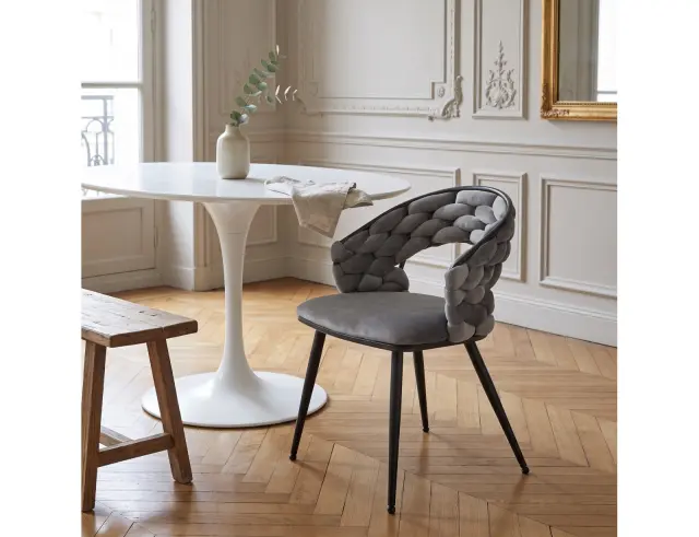 Kαρέκλα Sawyer Home Deco Factory με διαστάσεις 62x54x83cm - Grey HD0360